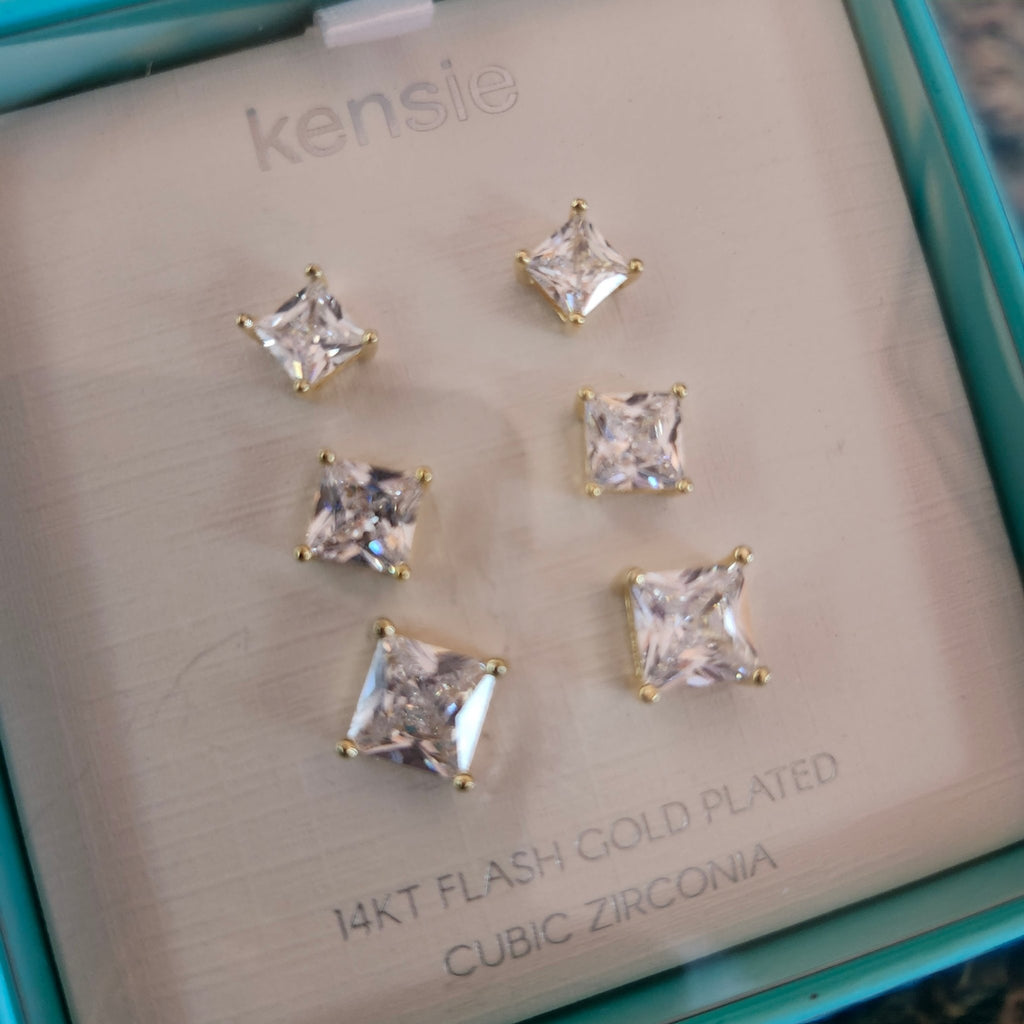 14K Flash Gold Plated CZ Set - 260 Broadway Boutique