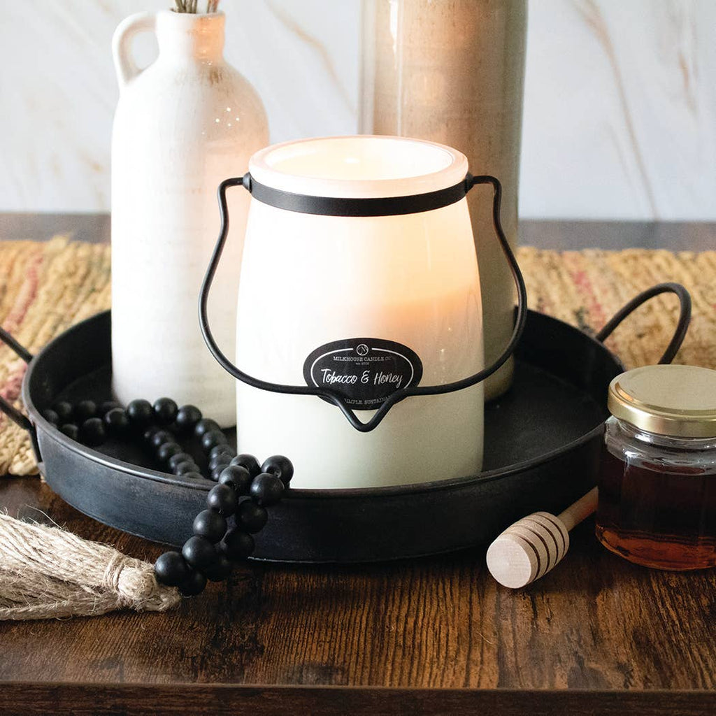 22 oz Butter Jar Candle: Tobacco & Honey - 260 Broadway Boutique