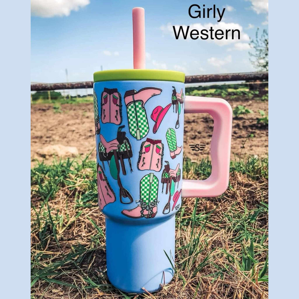 24 Oz Western Tumbler (Multiple Styles) - 260 Broadway Boutique