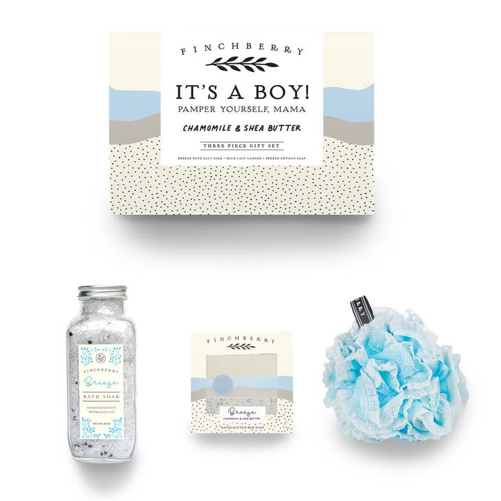 3 Pc Gift Set - It's A Boy! Baby Shower Gift - 260 Broadway Boutique