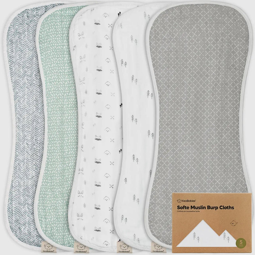 5 - Pack Softe Burp Cloths - 260 Broadway Boutique