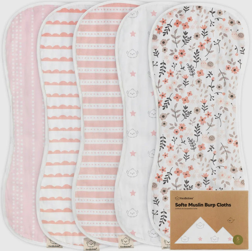 5 - Pack Softe Burp Cloths - 260 Broadway Boutique