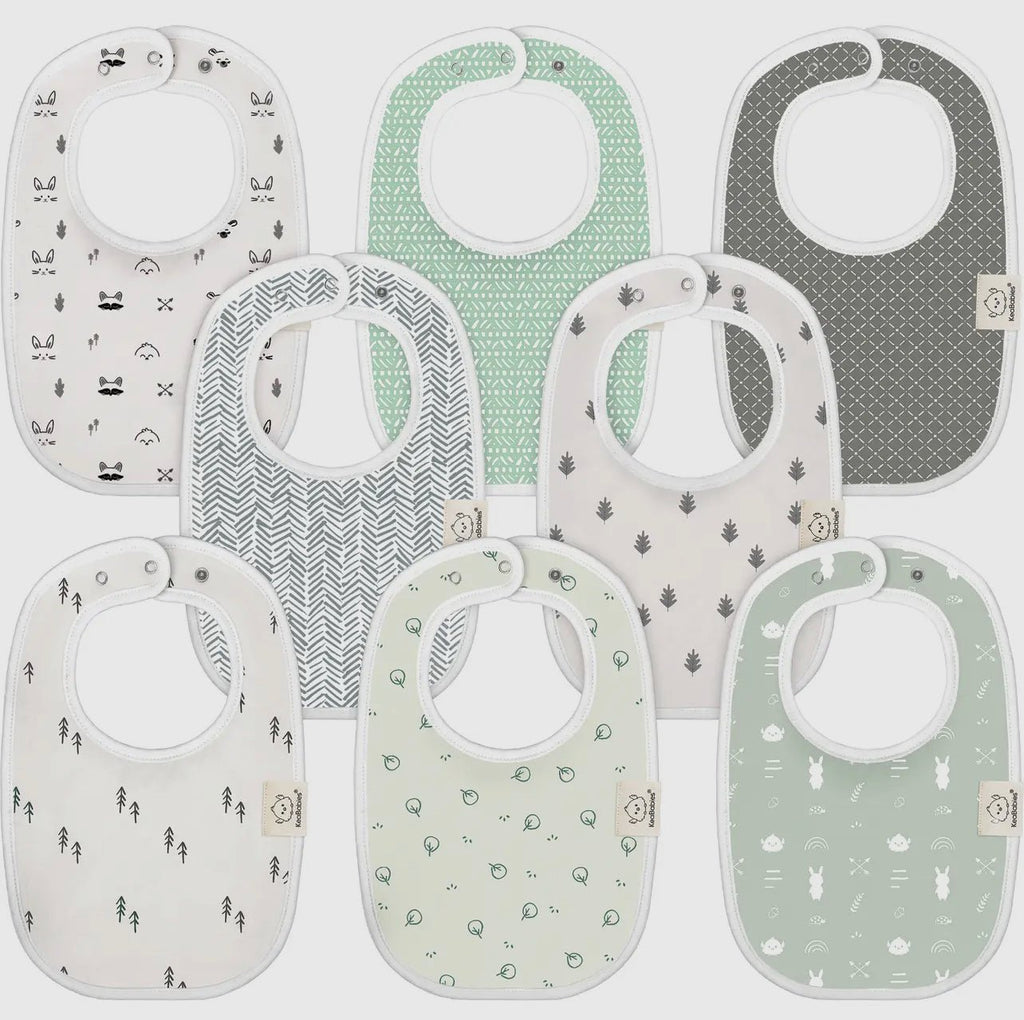 8 - Pack Drool Bibs - 260 Broadway Boutique