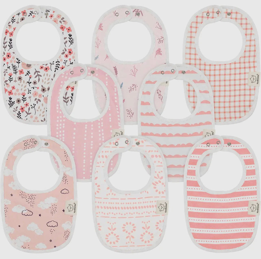 8 - Pack Drool Bibs - 260 Broadway Boutique