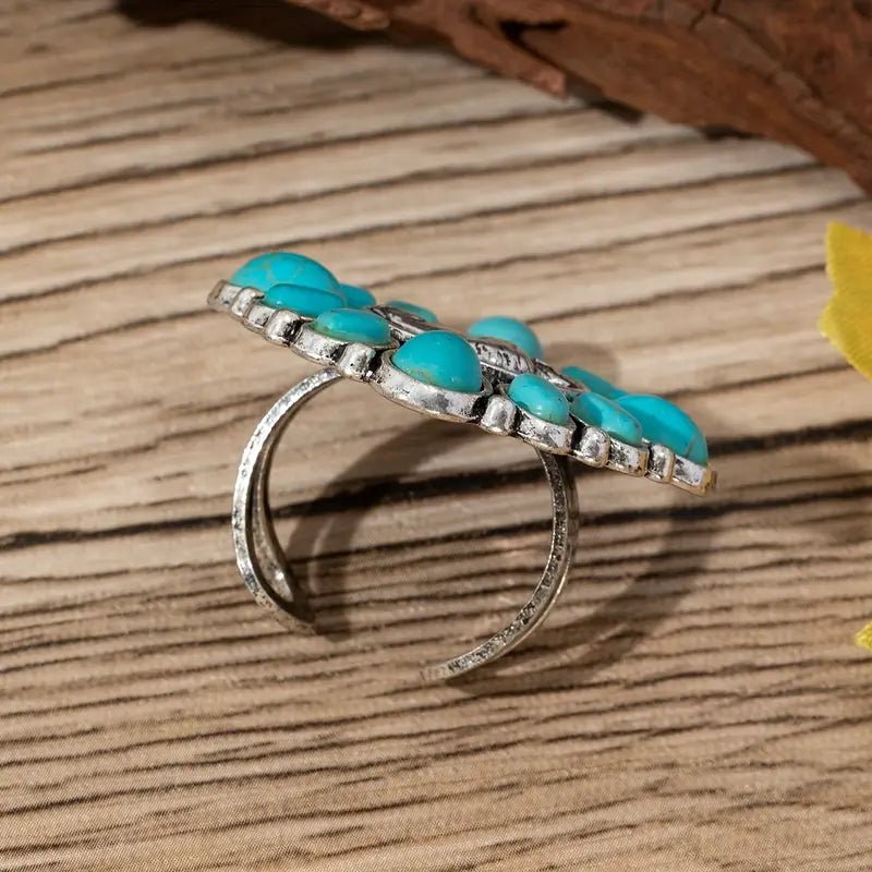 Accented Turquoise Buffalo Ring - 260 Broadway Boutique