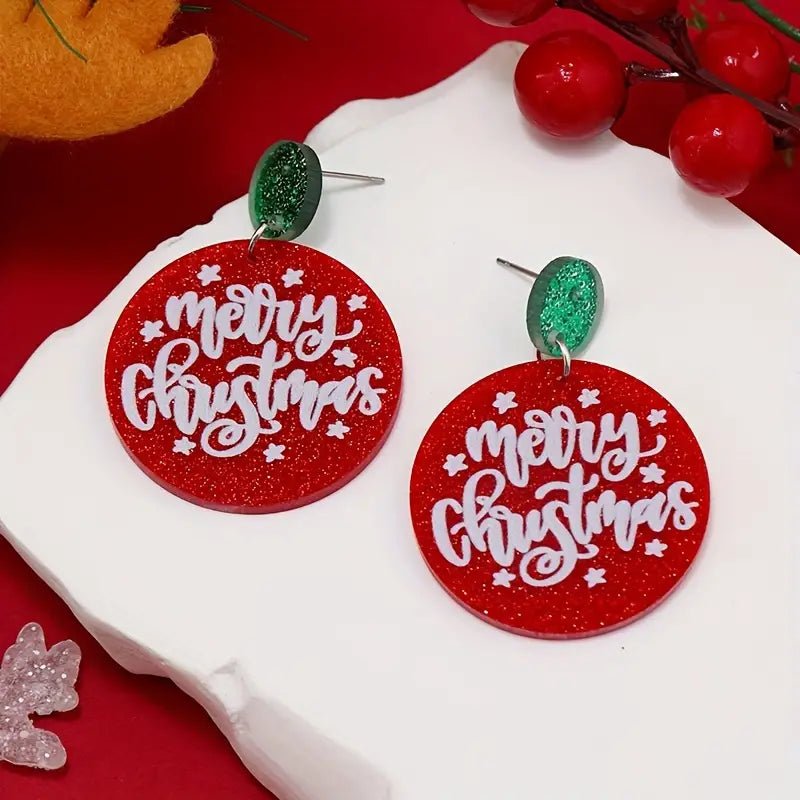 Acrylic Christmas Earrings - 260 Broadway Boutique