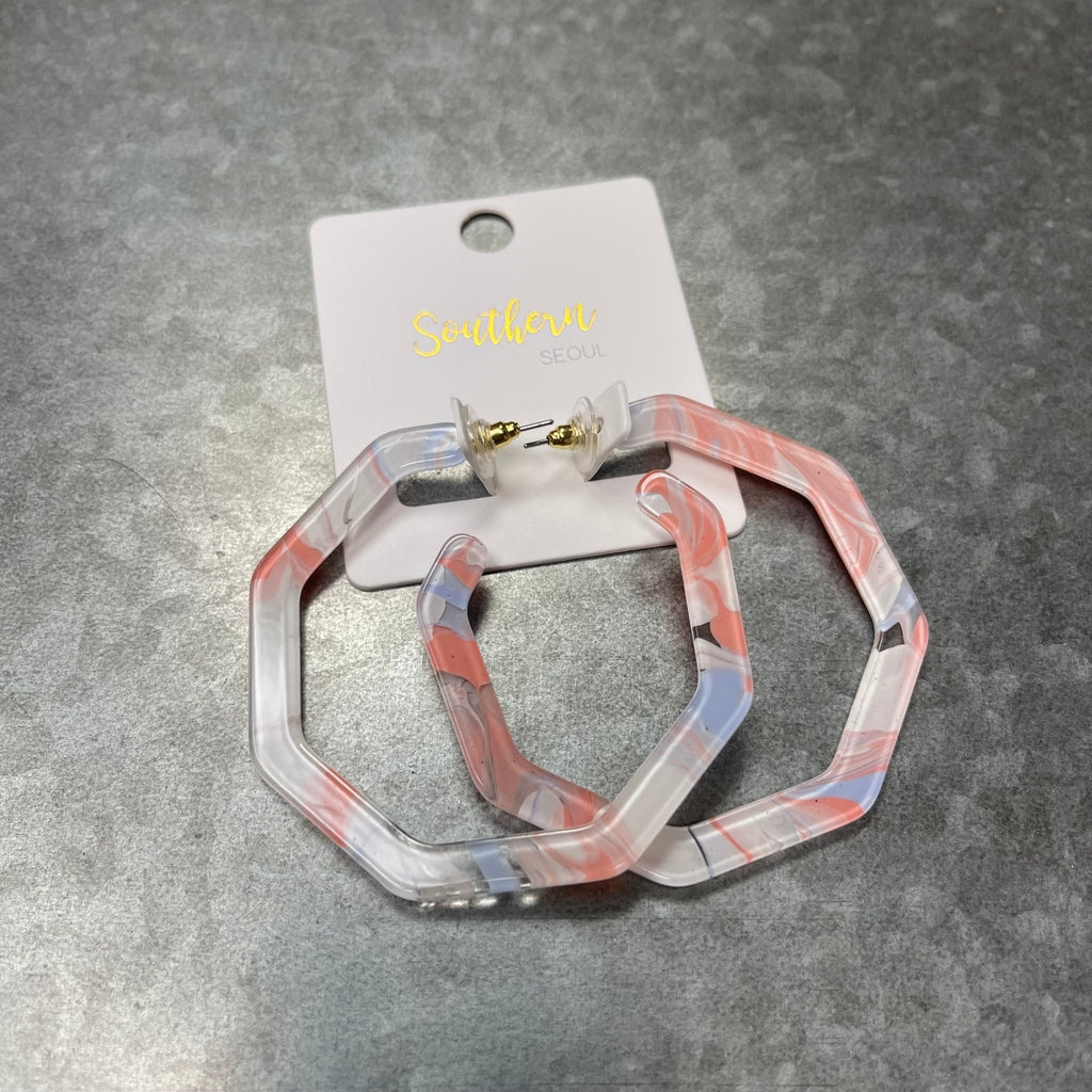 Acrylic Multi Color Hoops - 260 Broadway Boutique