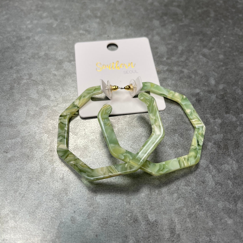 Acrylic Multi Color Hoops - 260 Broadway Boutique