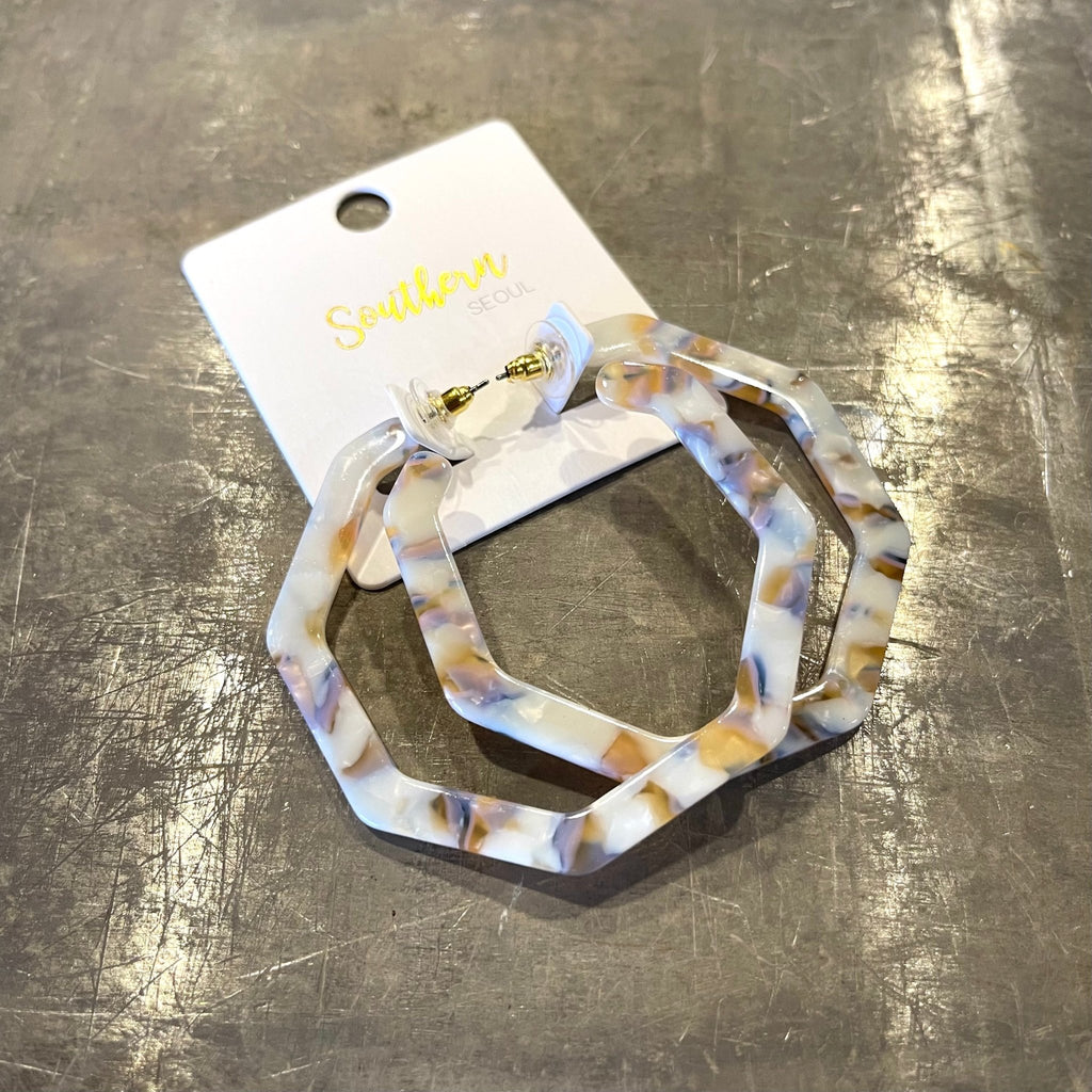 Acrylic Multi Color Hoops - 260 Broadway Boutique