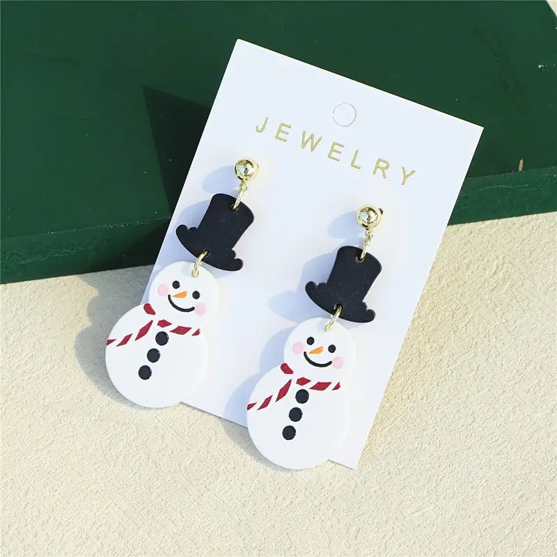 Adorable Snowman Dangle Earrings - 260 Broadway Boutique