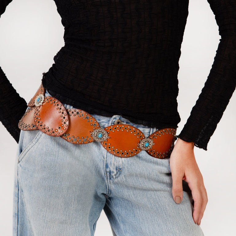 Alta Buena Calf Skin Leather Belt - 260 Broadway Boutique