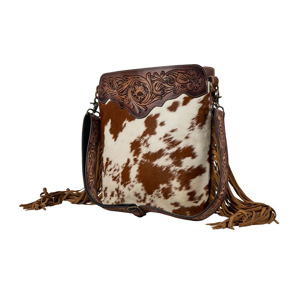 Artesia Way Fringed Hand - Tooled Bag - 260 Broadway Boutique