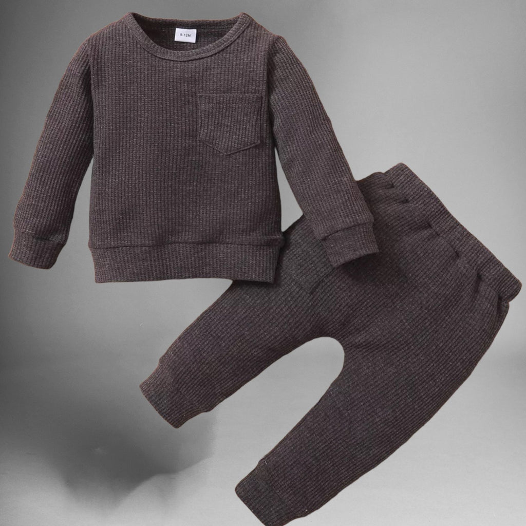 Baby Gray Thermal Outfit - 260 Broadway Boutique