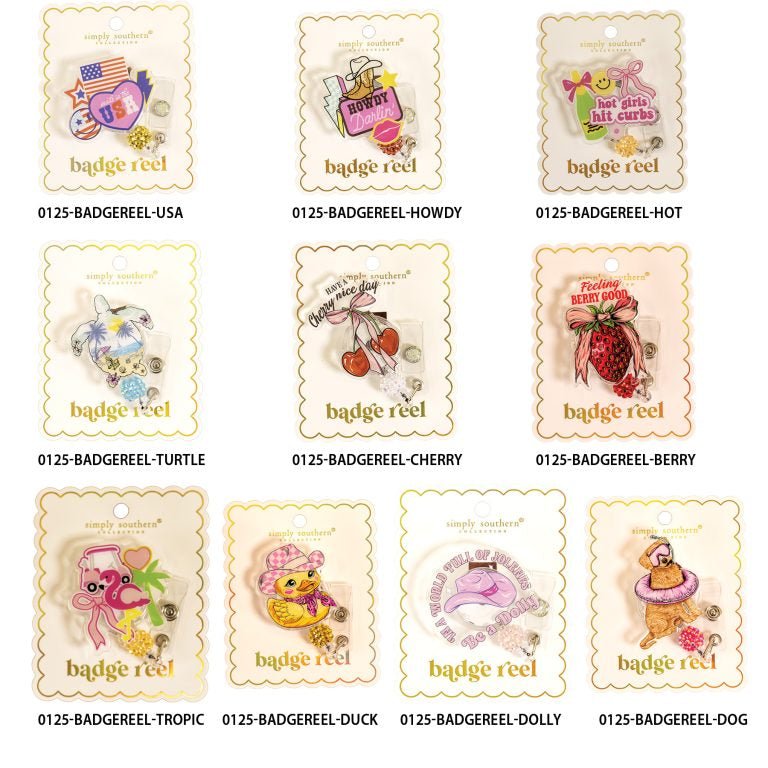 Badge Reels (multiple styles) - 260 Broadway Boutique
