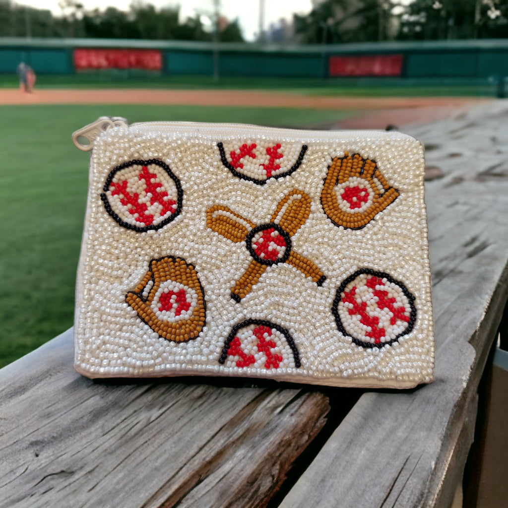 Baseball Beaded Clutch & Wristlet (Sold Separately) - 260 Broadway Boutique