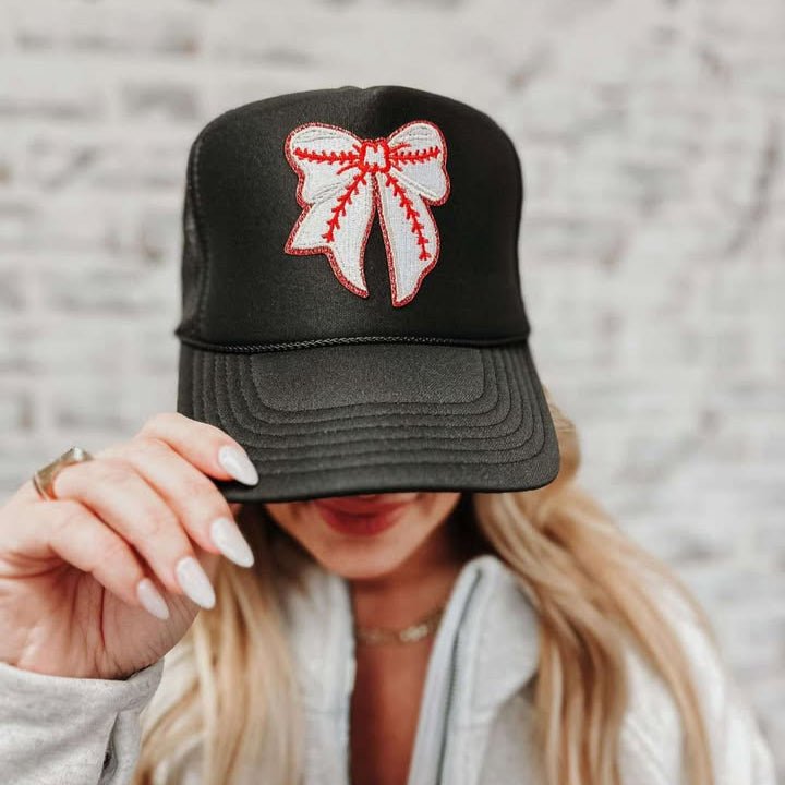 Baseball Bow Hat (2 Colors) - 260 Broadway Boutique