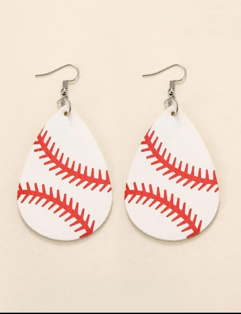 Baseball Decor Drop Earrings - 260 Broadway Boutique