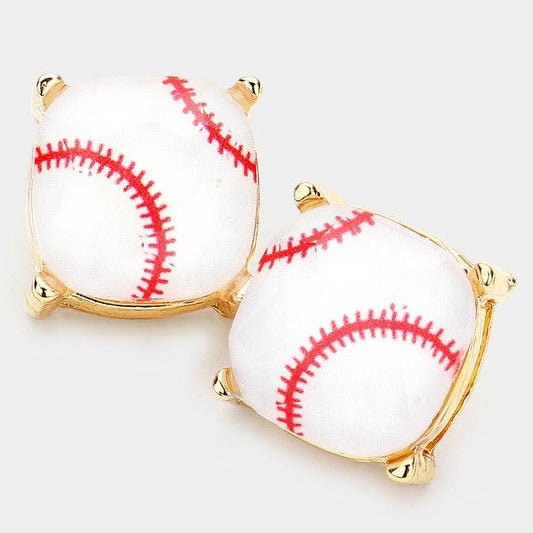 Baseball Studd Earrings - 260 Broadway Boutique