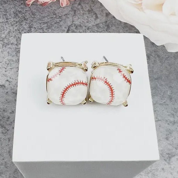 Baseball Studd Earrings - 260 Broadway Boutique