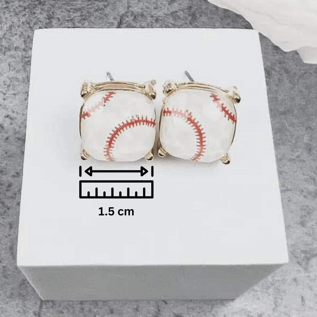 Baseball Studd Earrings - 260 Broadway Boutique
