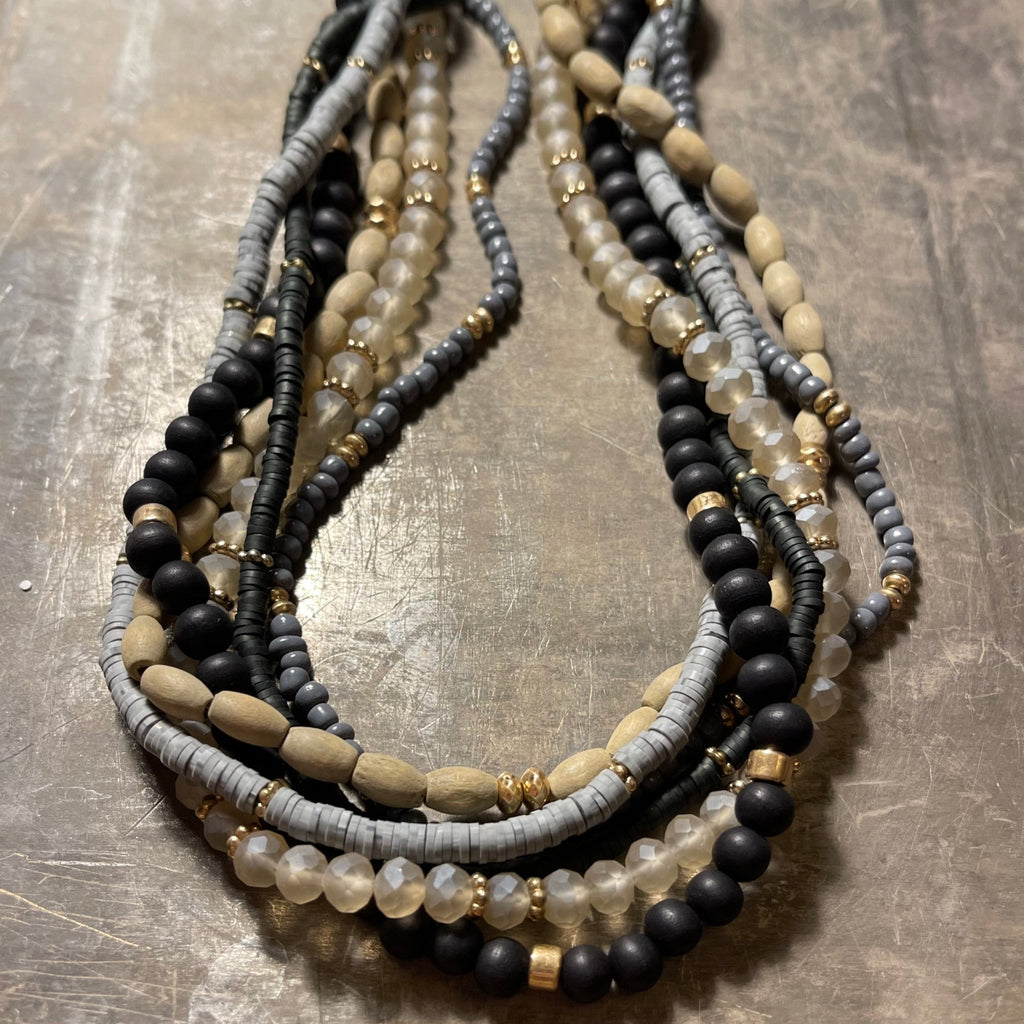 Beaded Layer Necklace - 260 Broadway Boutique