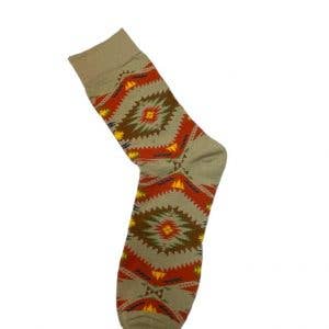 Beige Aztec Socks - 260 Broadway Boutique