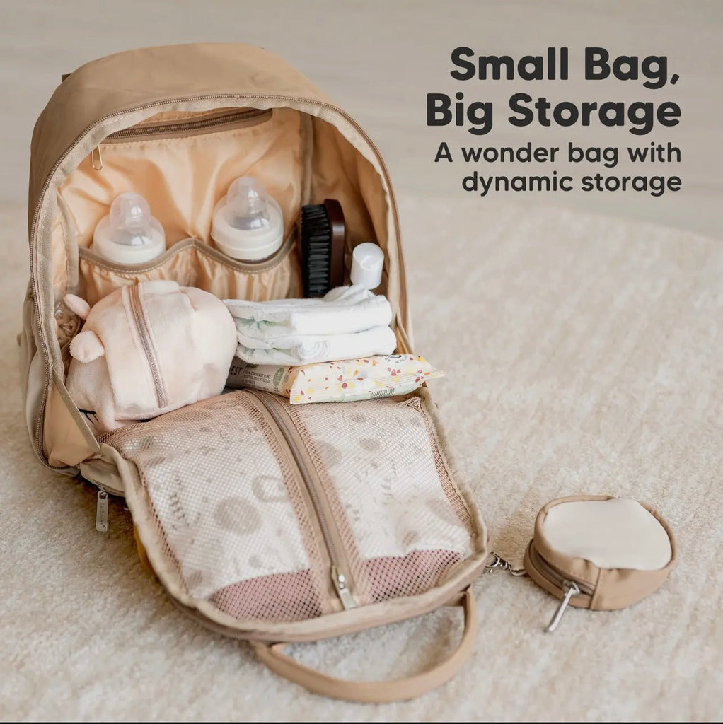 Beige Diaper Bag Back Pack - 260 Broadway Boutique