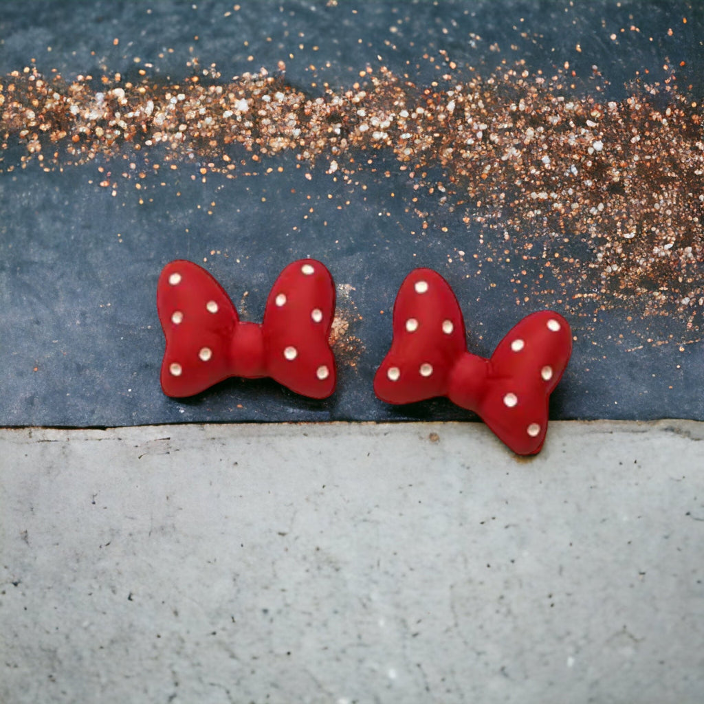 Big Red Bow Earrings - 260 Broadway Boutique