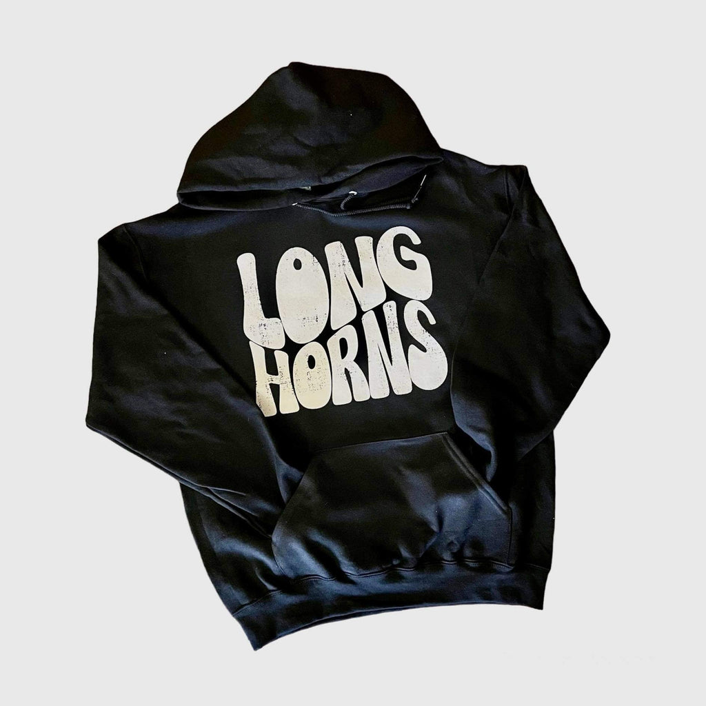 Black Longhorns Hoodie - 260 Broadway Boutique