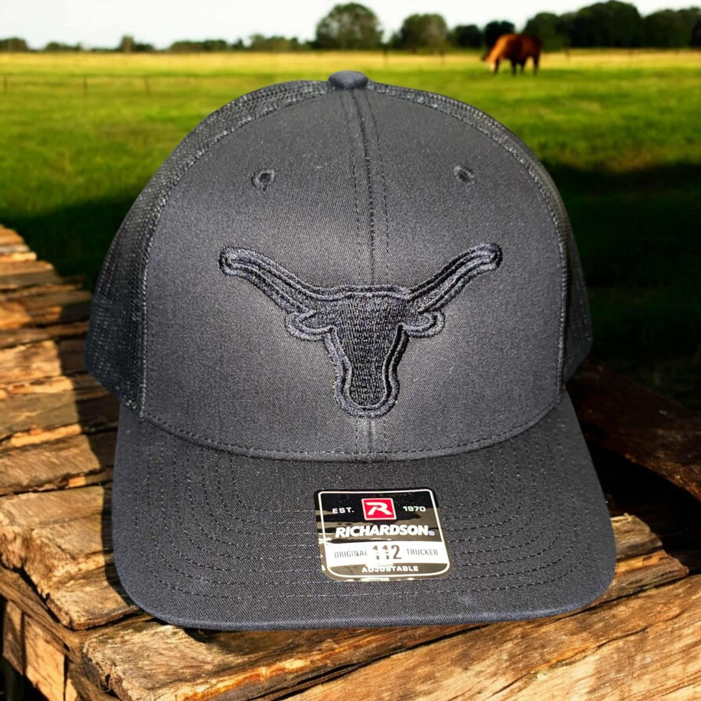 Black On Black Longhorn Richardson Hat - 260 Broadway Boutique