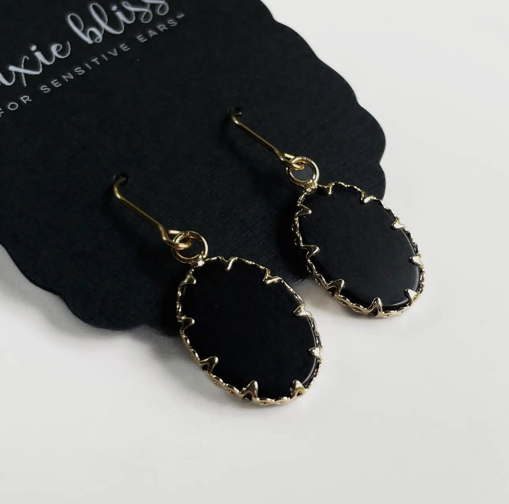 Black Onyx Drop Earring - 260 Broadway Boutique