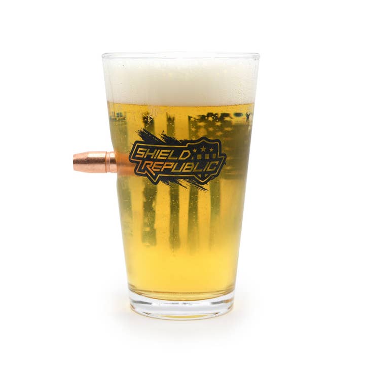 Black Tattered Flag - Pint Glass - 260 Broadway Boutique