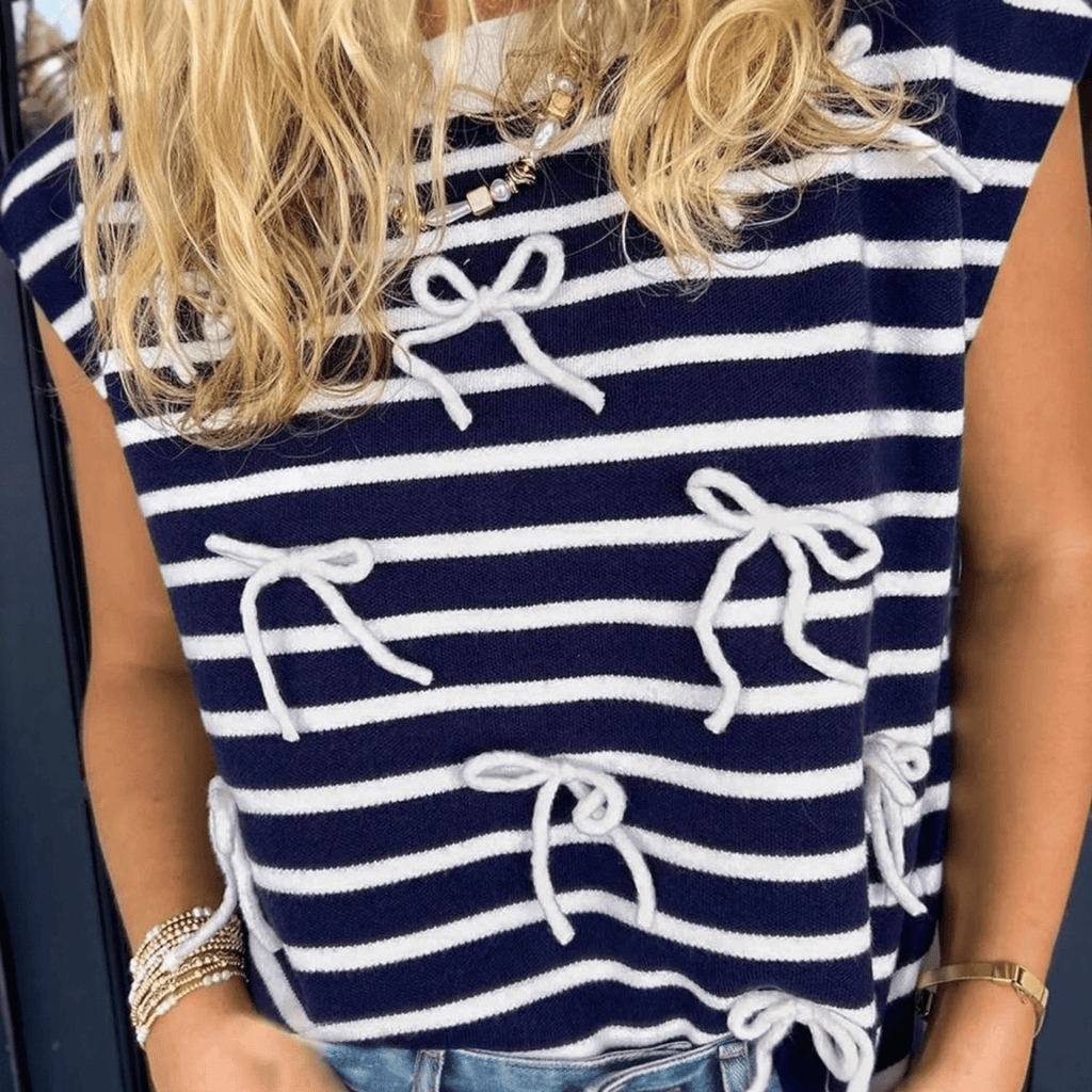 Black & White Bow Shirts - 260 Broadway Boutique
