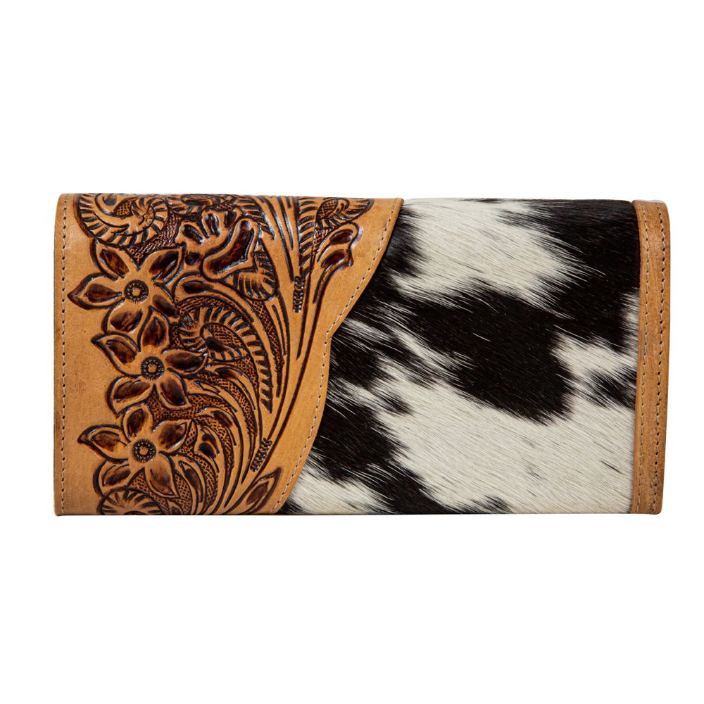 Blossoms in Bloom Hand - tooled Wallet - 260 Broadway Boutique