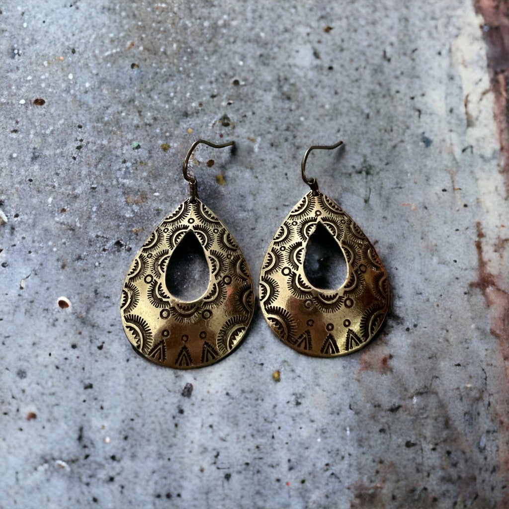 Boho Gold Drop Earrings - 260 Broadway Boutique