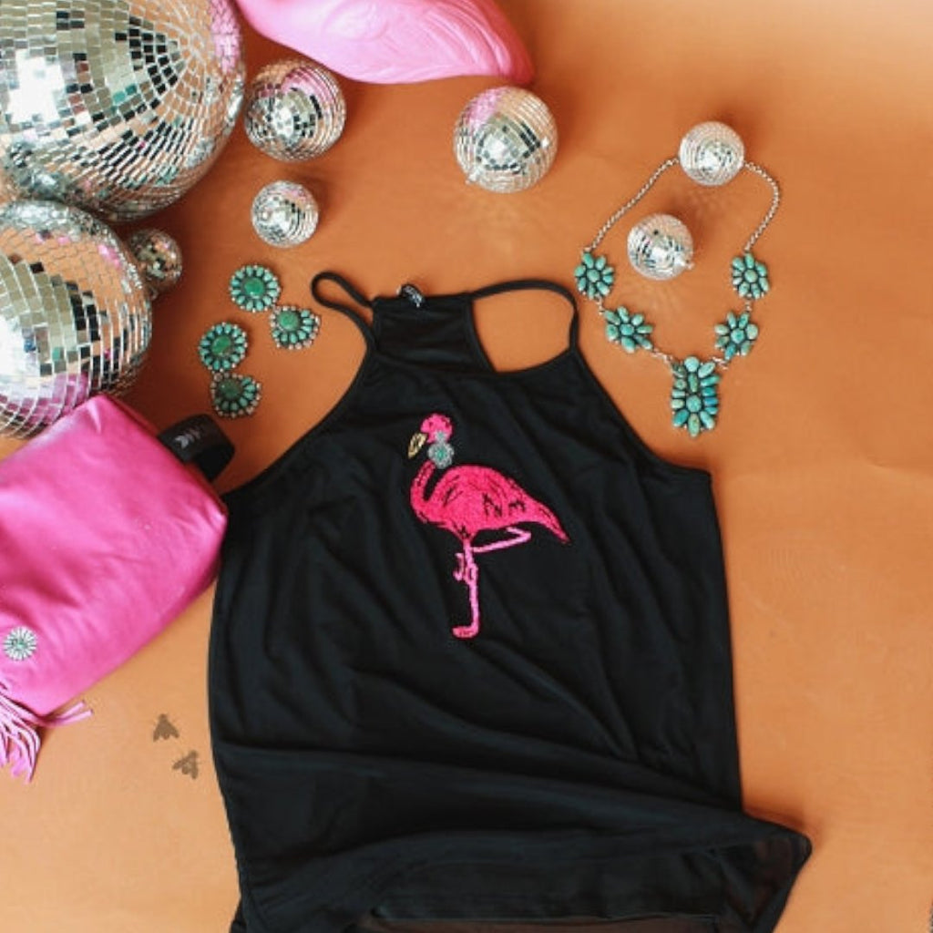 Boujee Flamingo Tank - 260 Broadway Boutique