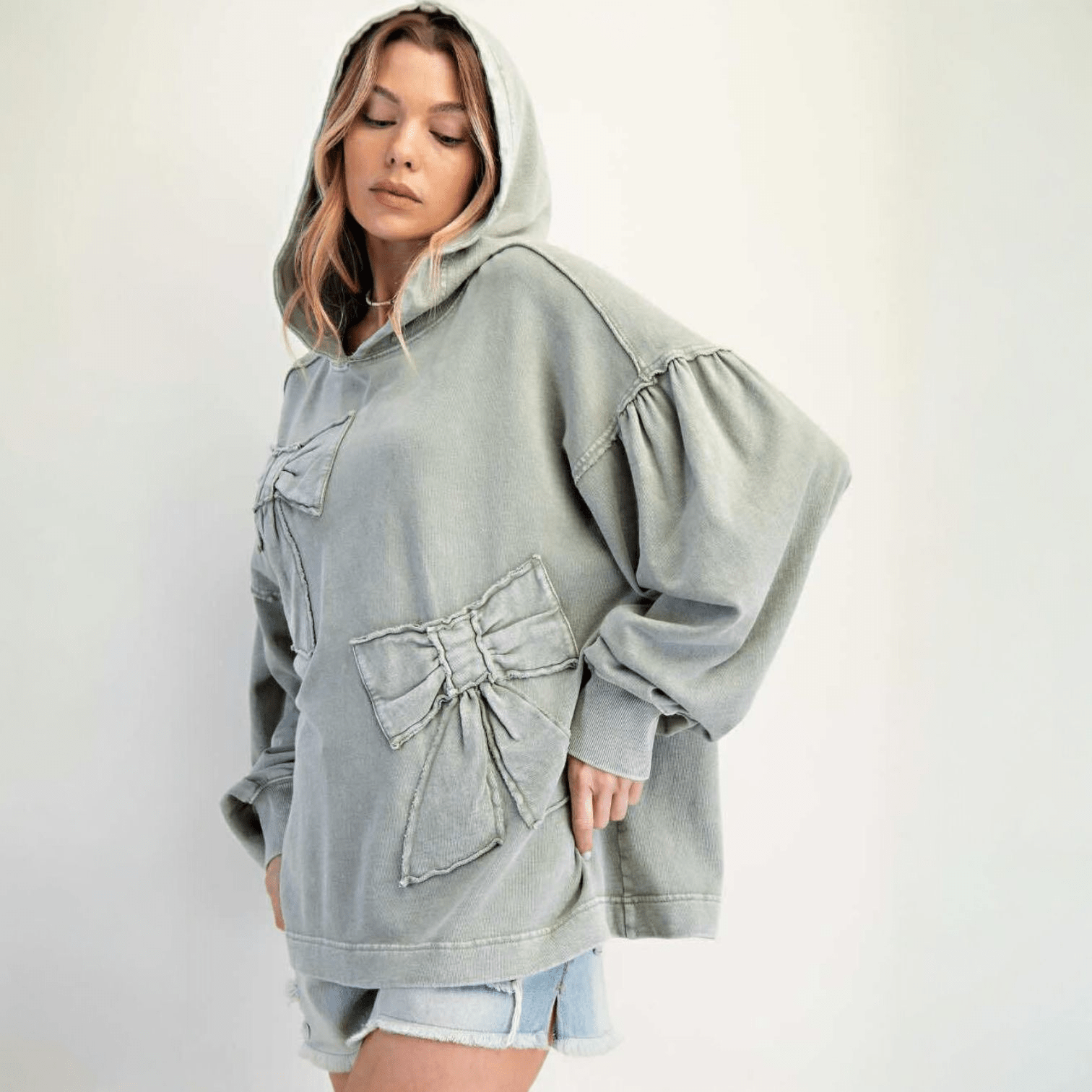 Bow Hoodie Pullover – 260 Broadway Boutique