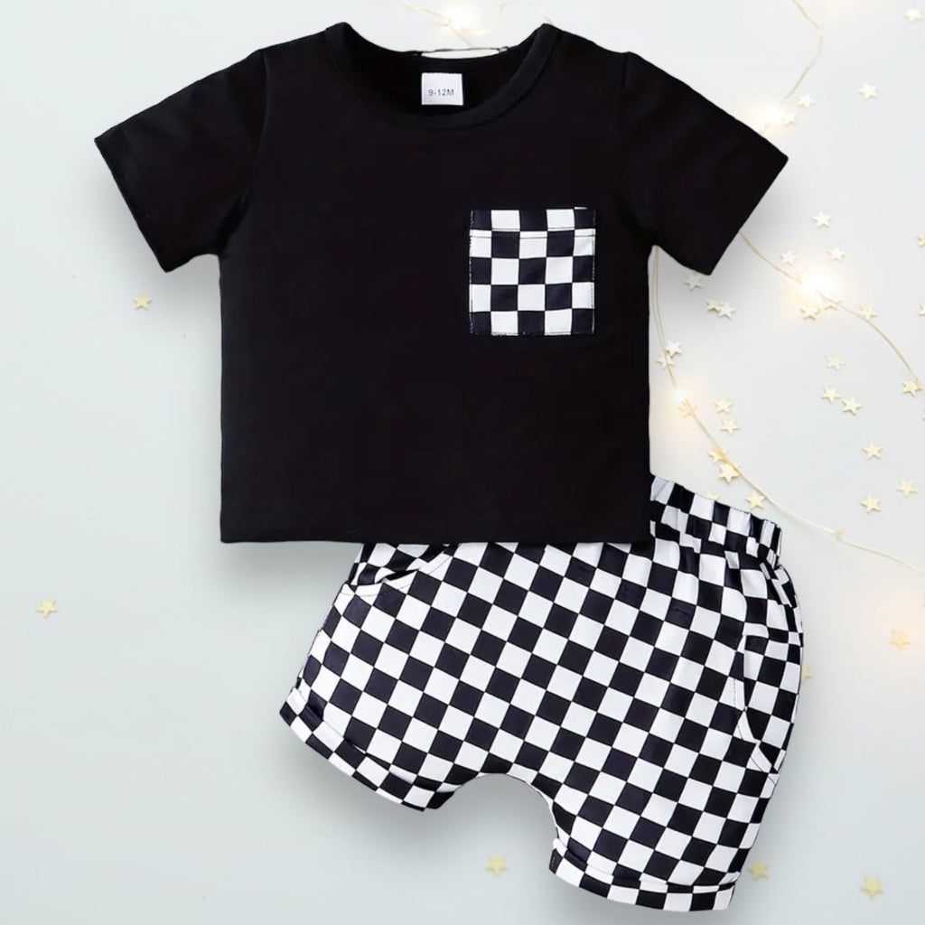 Boys Checker Outfit - 260 Broadway Boutique