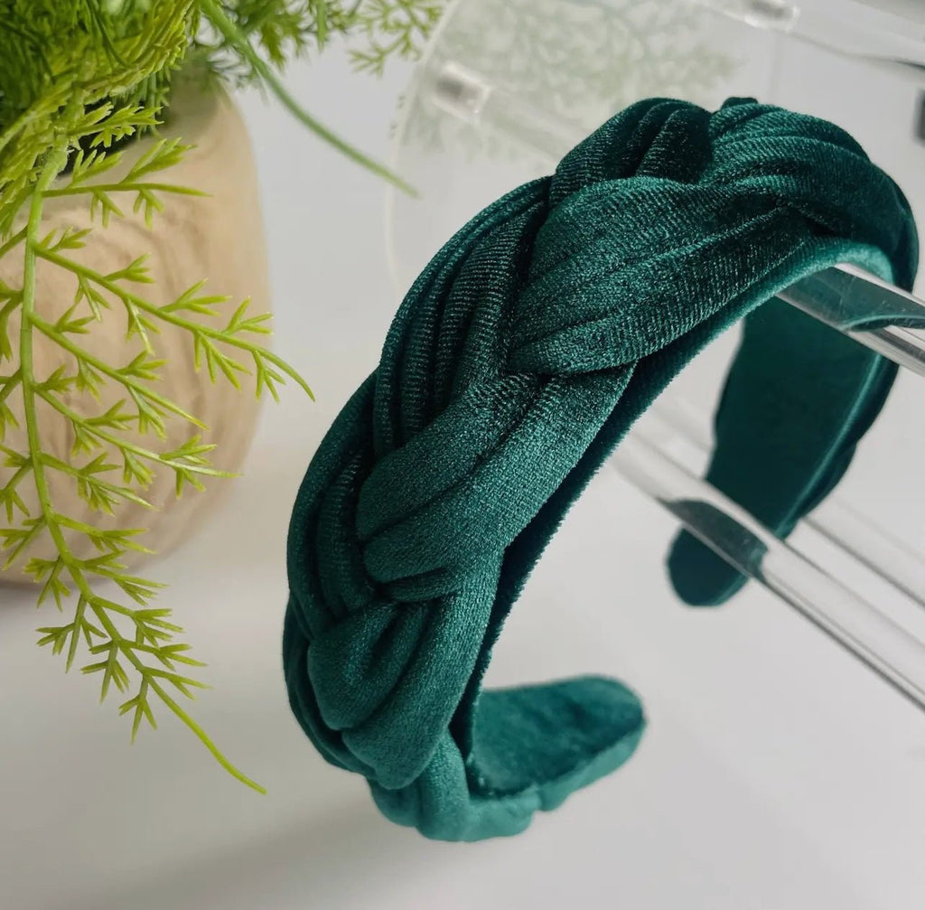 Braided Emerald Headband - 260 Broadway Boutique