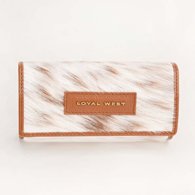 Canon Jewelry Case - Brow & White Cowhide - 260 Broadway Boutique