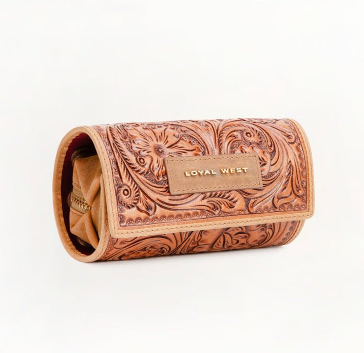 Canon Jewelry Case - Hand Tooled Leather - 260 Broadway Boutique