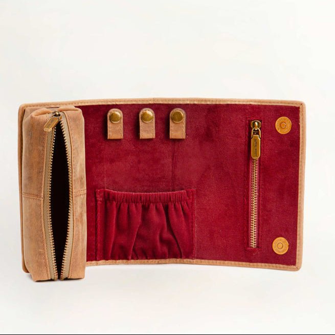 Canon Jewelry Case - Hand Tooled Leather - 260 Broadway Boutique