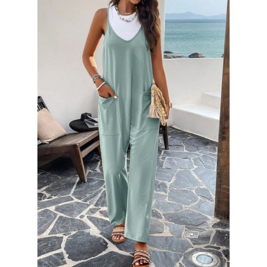 Casual Solid Color Jumpsuit (5 Color Options) - 260 Broadway Boutique