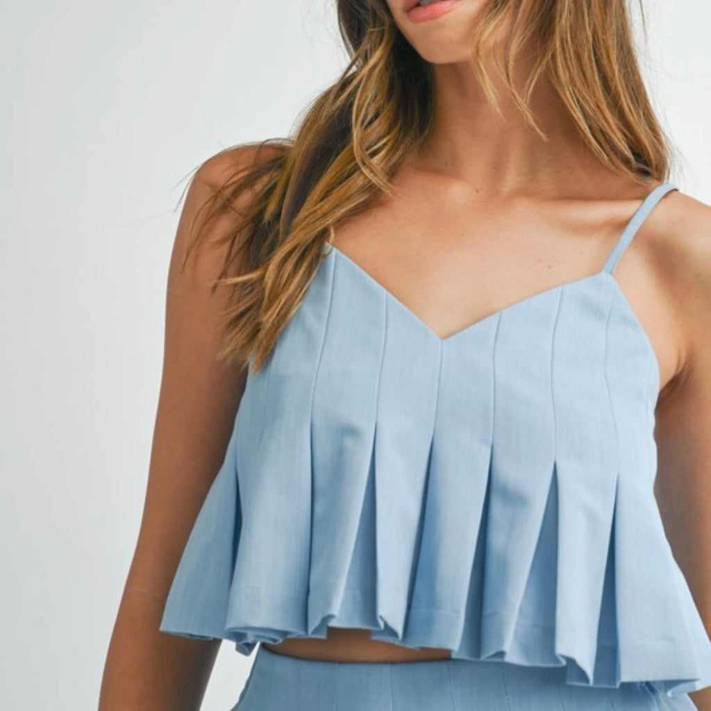 Chambray Detailed Set - 260 Broadway Boutique