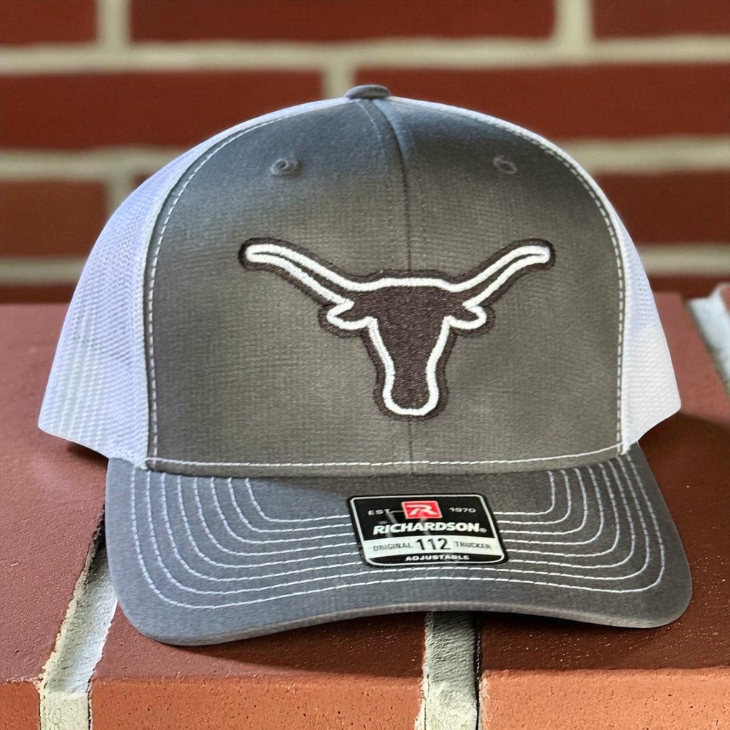 Charcoal/White Longhorn Hats - 260 Broadway Boutique