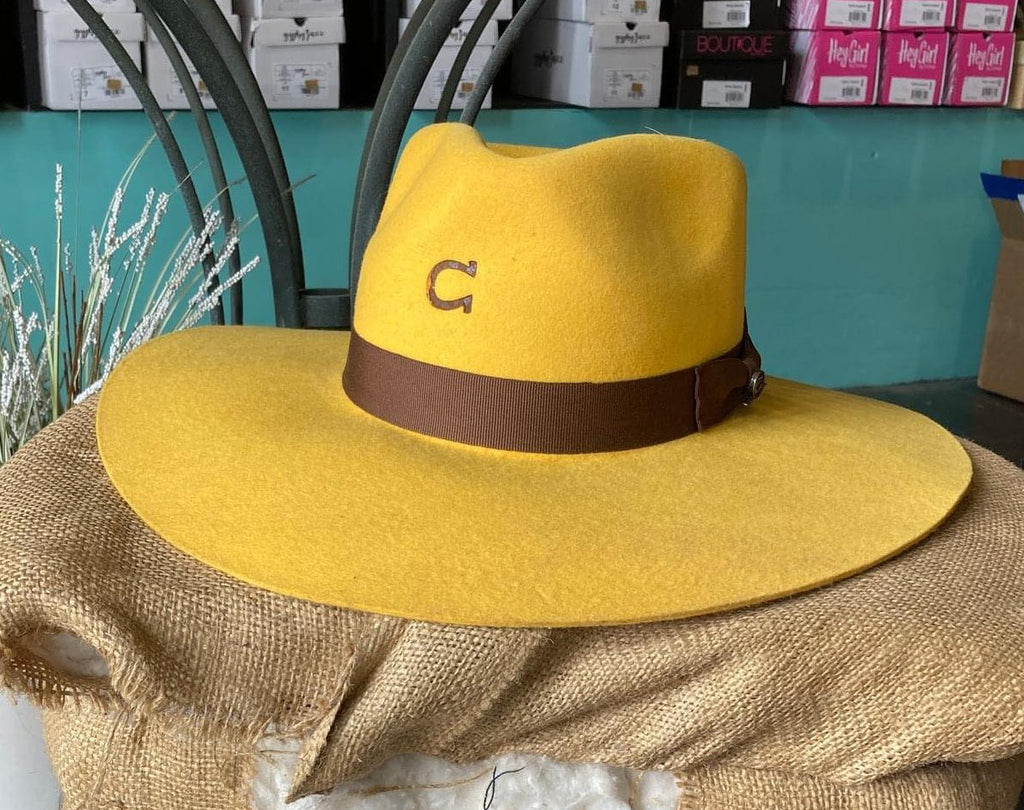 Charlie 1 Horse Highway Mustard Cowgirl Hat - 260 Broadway Boutique