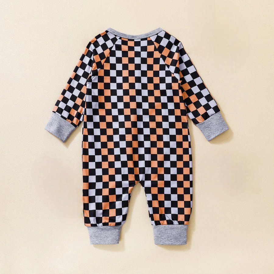 Checkerboard Zipper Romper - 260 Broadway Boutique