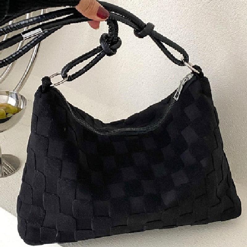 Checkered Monogram Shoulder Bag - 260 Broadway Boutique