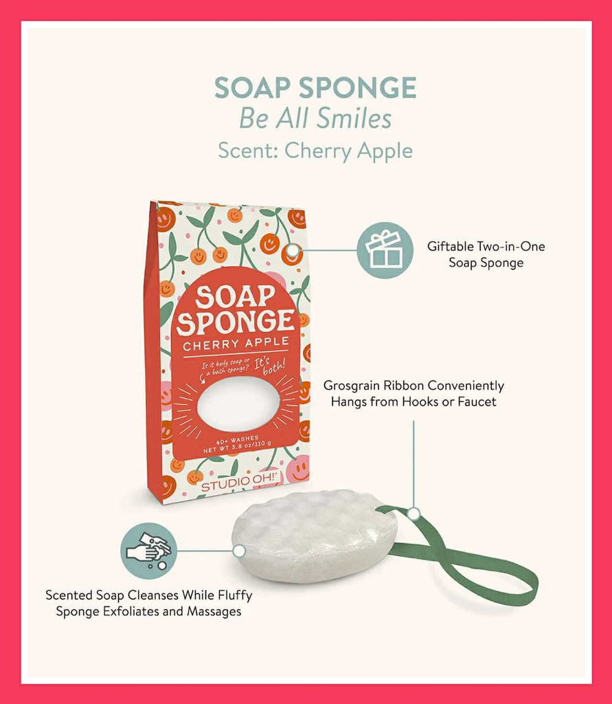 Cherry Apple Soap Sponge - 260 Broadway Boutique