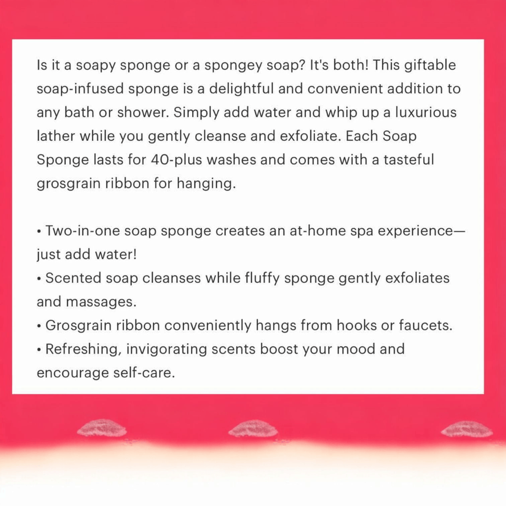 Cherry Apple Soap Sponge - 260 Broadway Boutique